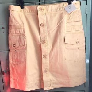 LL Bean Twill Camp Skirt in Wheat Size 8 New